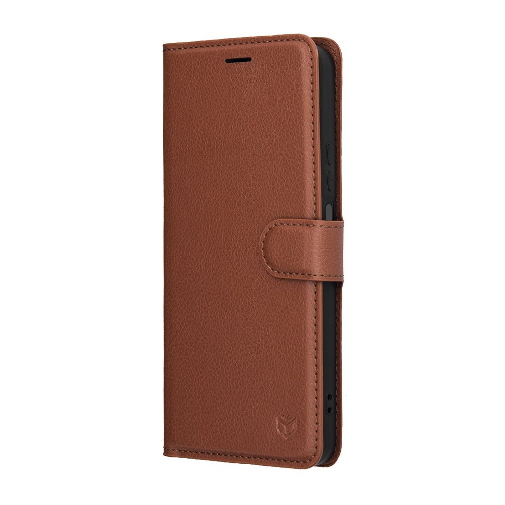 Case for Honor 400 Smart 4G / X7d 4G / 400 Smart 5G, Techsuit, Leather Folio, Brown