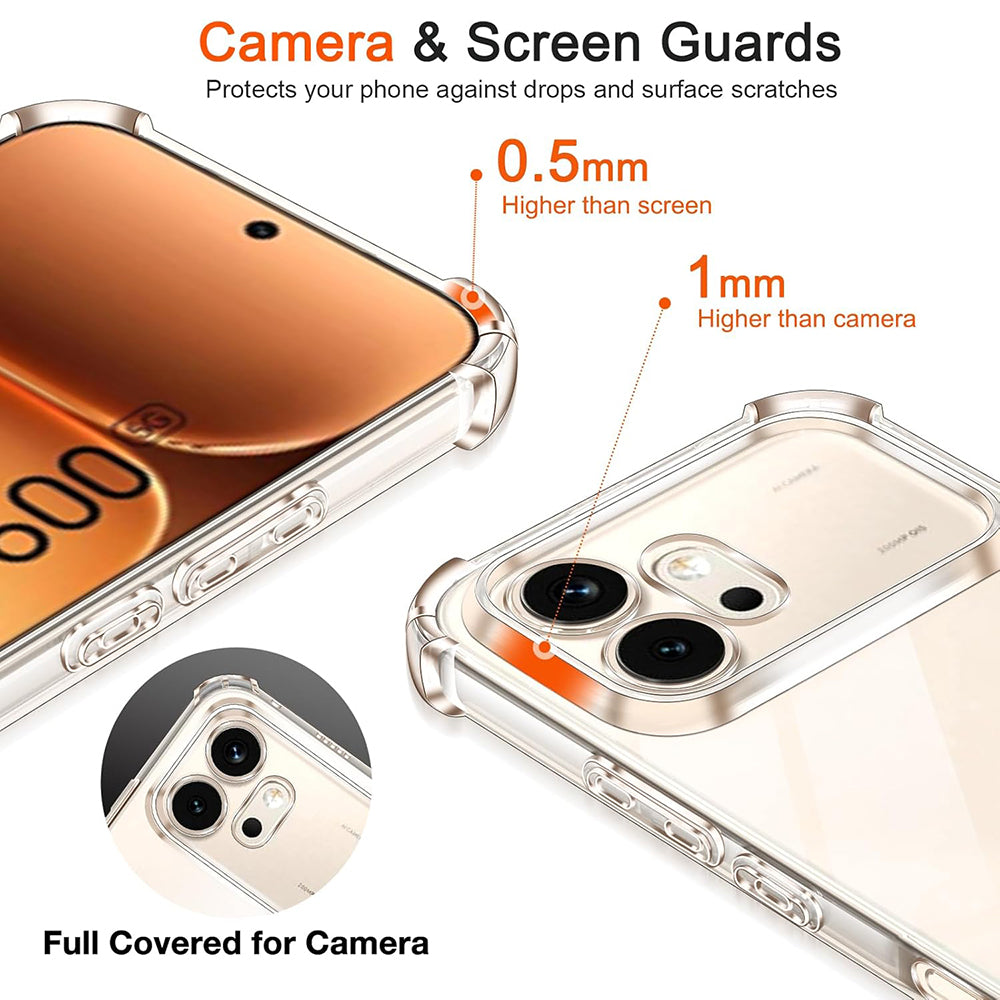 Case for Honor 600 Pro, Techsuit, Shockproof Clear, Transparent