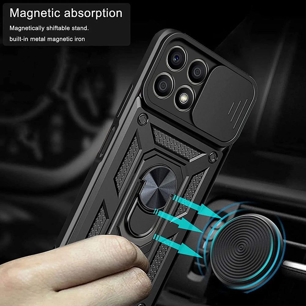 Case for Honor 70 Lite / X6 / X8 5G, Techsuit, CamShield, Black