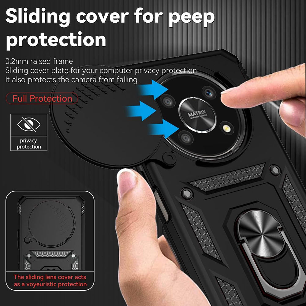Case for Honor Magic5 Pro, Techsuit, CamShield, Black