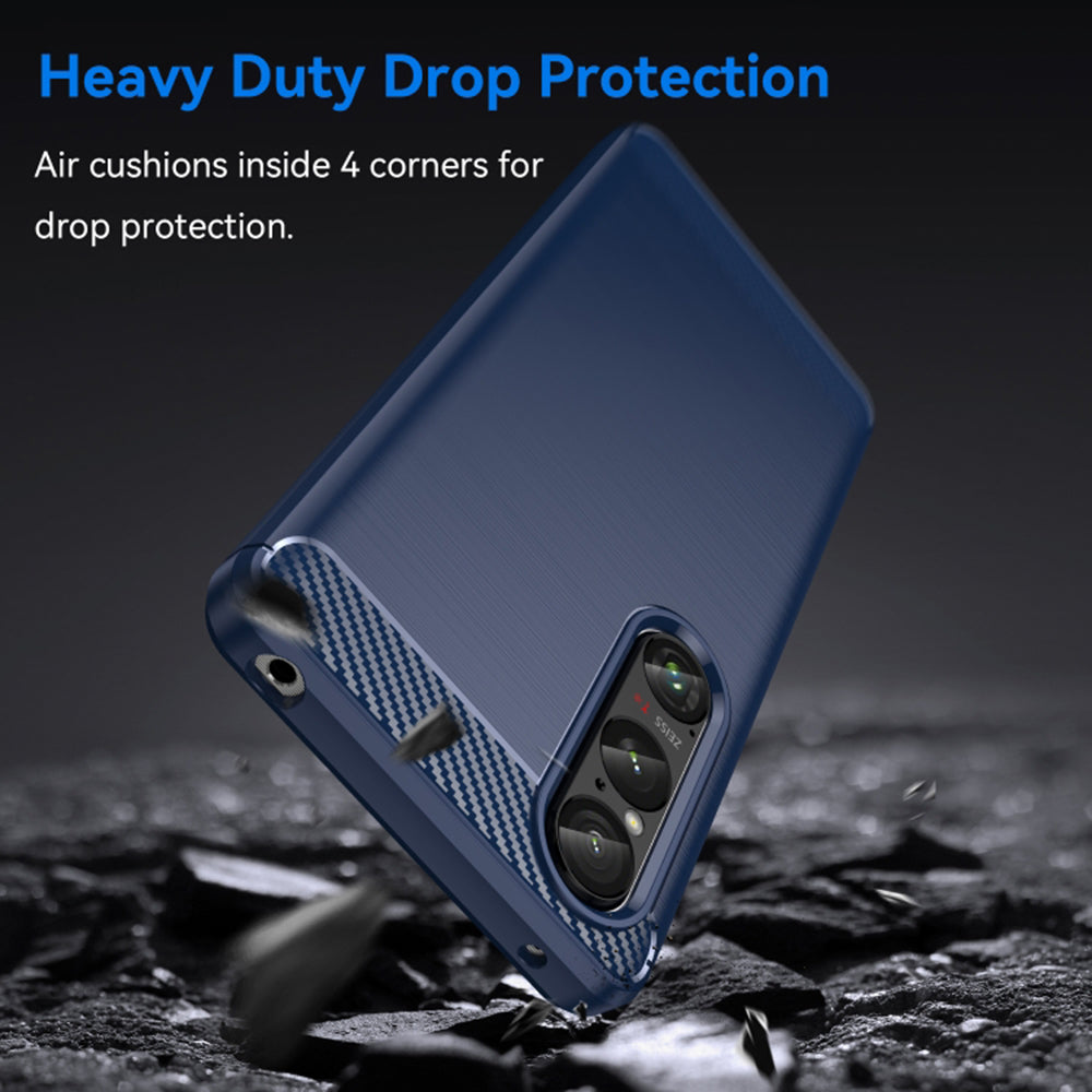 Case for Honor Magic6 Lite, Techsuit, Carbon, Blue