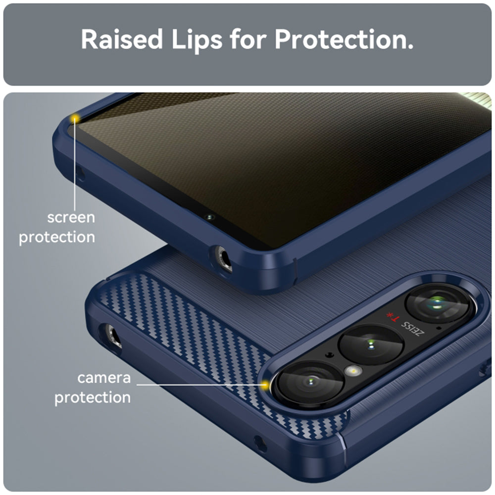 Case for Honor Magic6 Lite, Techsuit, Carbon, Blue