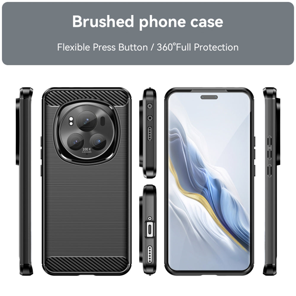 Case for Honor Magic6 Pro, Techsuit, Carbon, Black