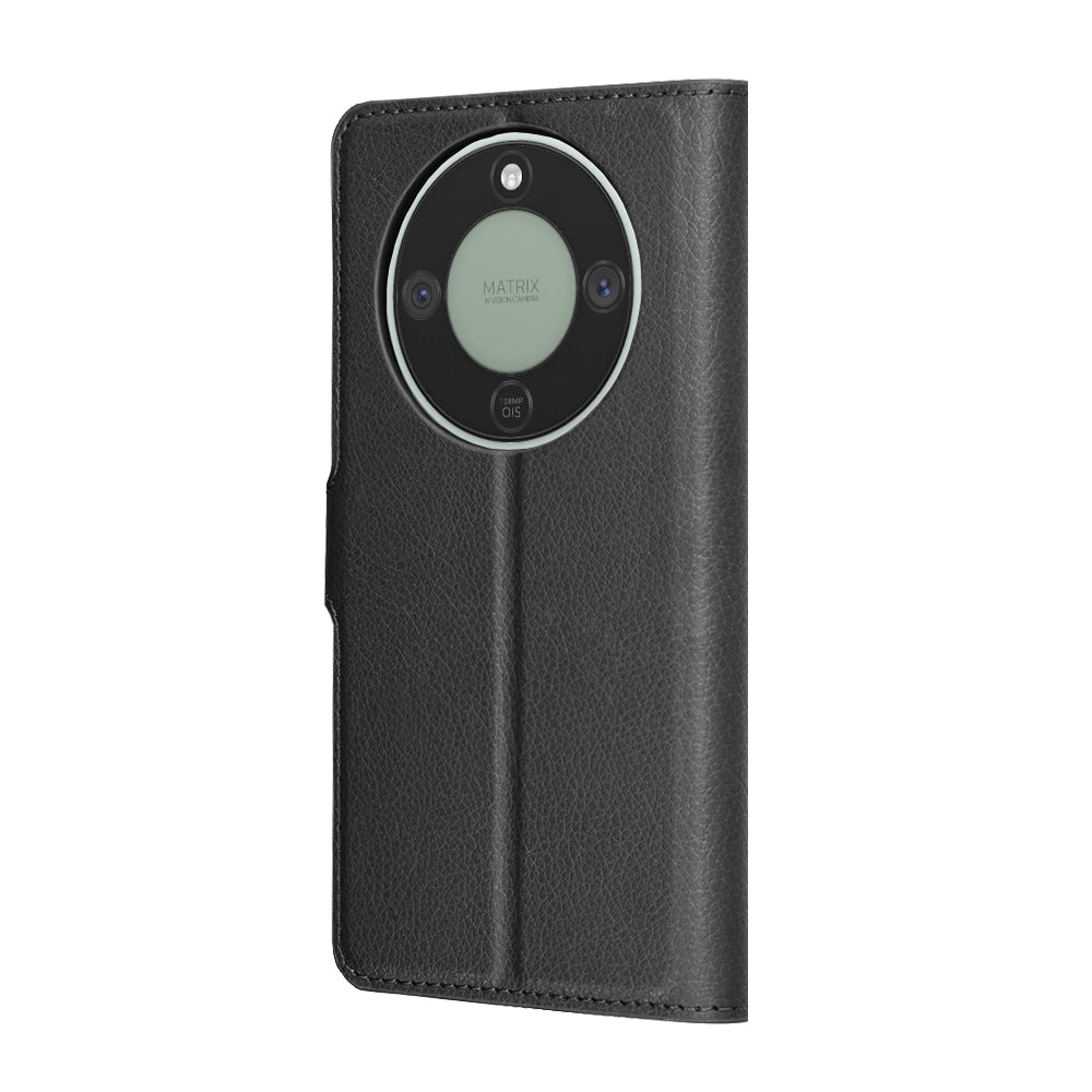 Case for Honor Magic8 Lite, Techsuit, Leather Folio, Black