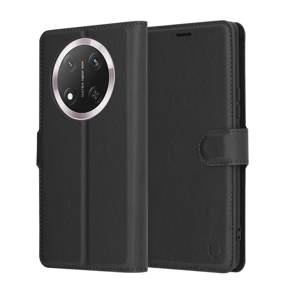 Case for Honor X9c / Magic7 Lite, Techsuit, Leather Folio, Black