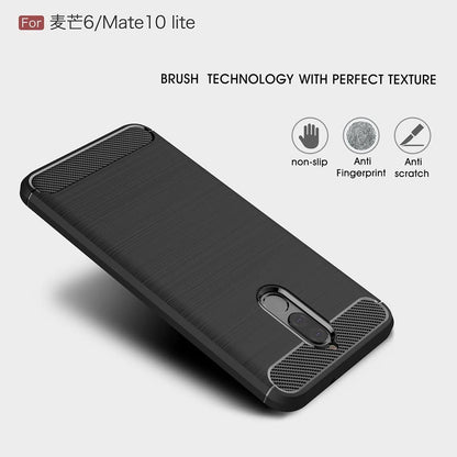 Case for Huawei Mate 10 Lite, Techsuit, Carbon, Black
