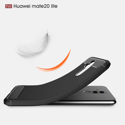 Case for Huawei Mate 20 Lite, Techsuit, Carbon, Black