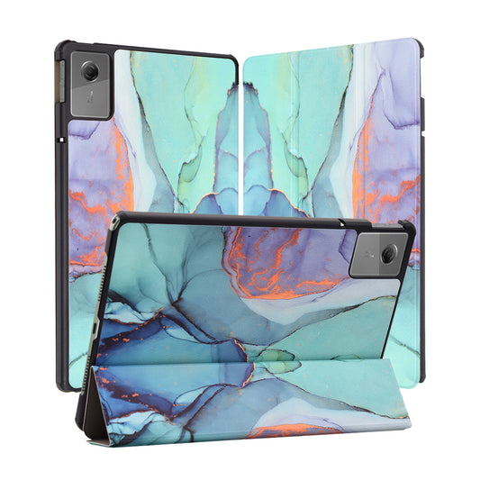 Case for Lenovo Idea Tab 11, Techsuit, FoldPro Green Time, Multicolor