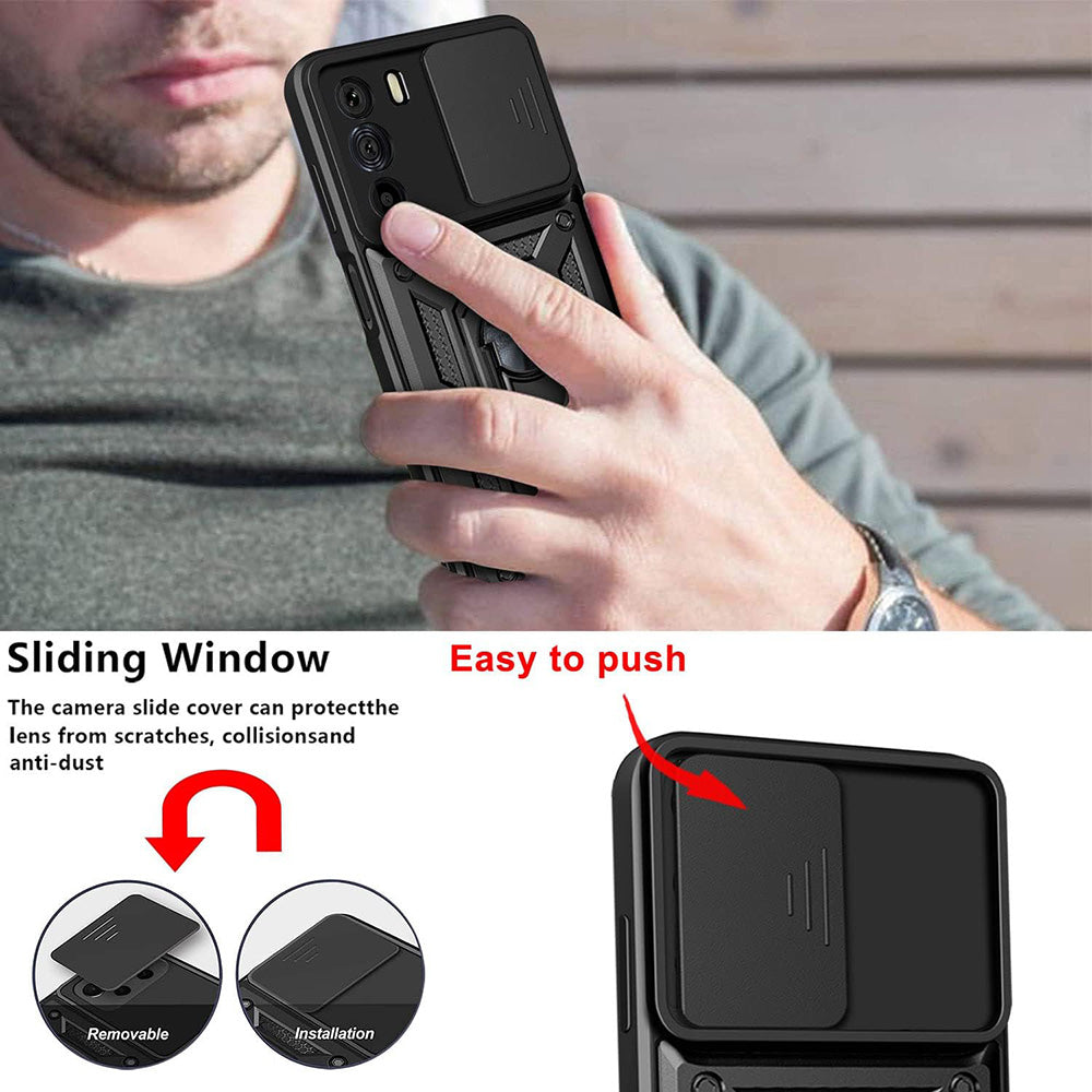 Case for Motorola Edge 30, Techsuit, CamShield, Black