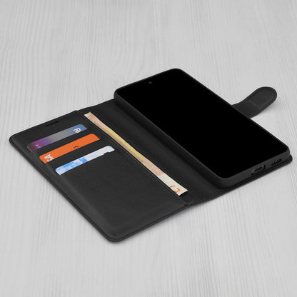 Case for Motorola Edge 60 Fusion / Edge 60, Techsuit, Leather Folio, Black