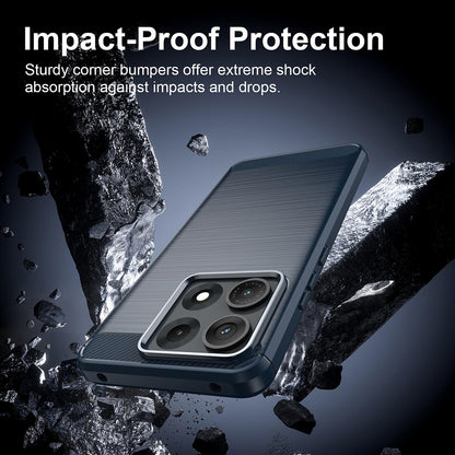 Case for Motorola Edge 70 Max, Techsuit, Carbon, Blue