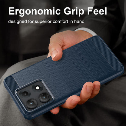 Case for Motorola Edge 70 Max, Techsuit, Carbon, Blue