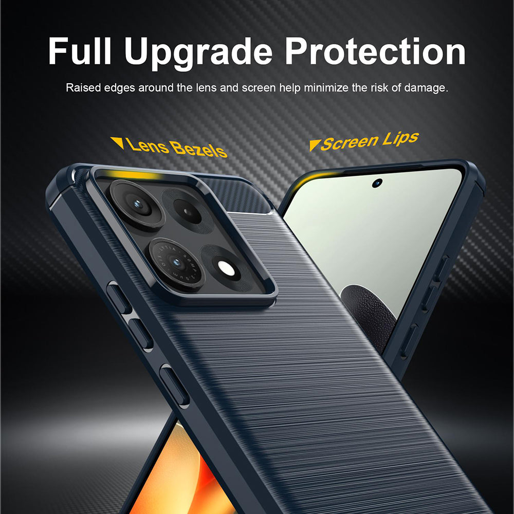 Case for Motorola Edge 70 Max, Techsuit, Carbon, Blue