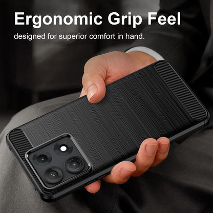 Case for Motorola Edge 70 Max, Techsuit, Carbon, Black