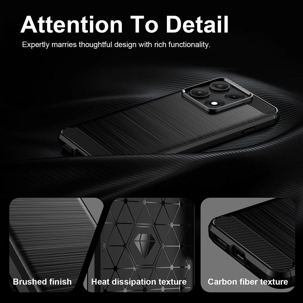 Case for Motorola Edge 70 Max, Techsuit, Carbon, Black