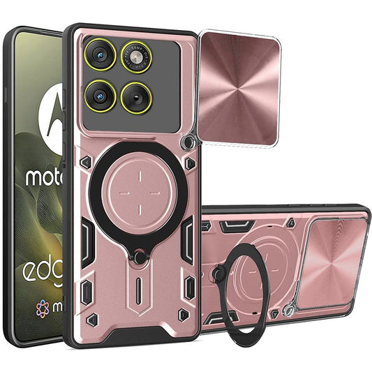 Case for Motorola Edge 70, Techsuit, CamGuard Pro, Rose Gold