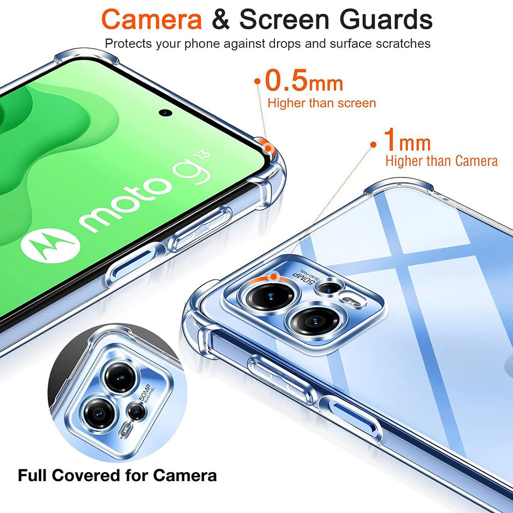 Case for Motorola Moto E15 / G05, Techsuit, Shockproof Clear, Transparent