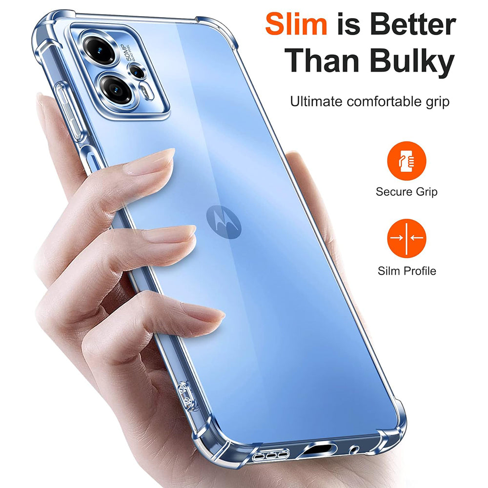 Case for Motorola Moto G04s / E14 / G04 / G24, Techsuit, Shockproof Clear, Transparent