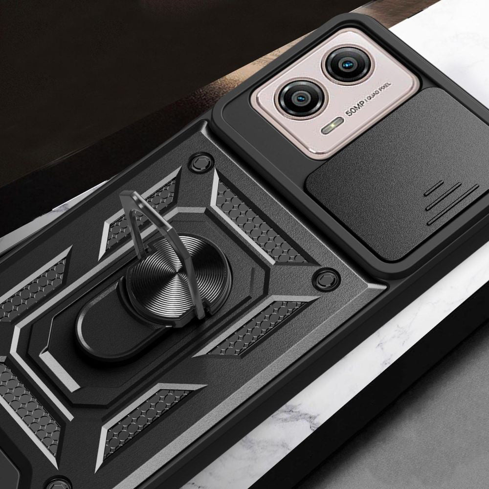 Case for Motorola Moto G13 / G23 / G53, Techsuit, CamShield, Black