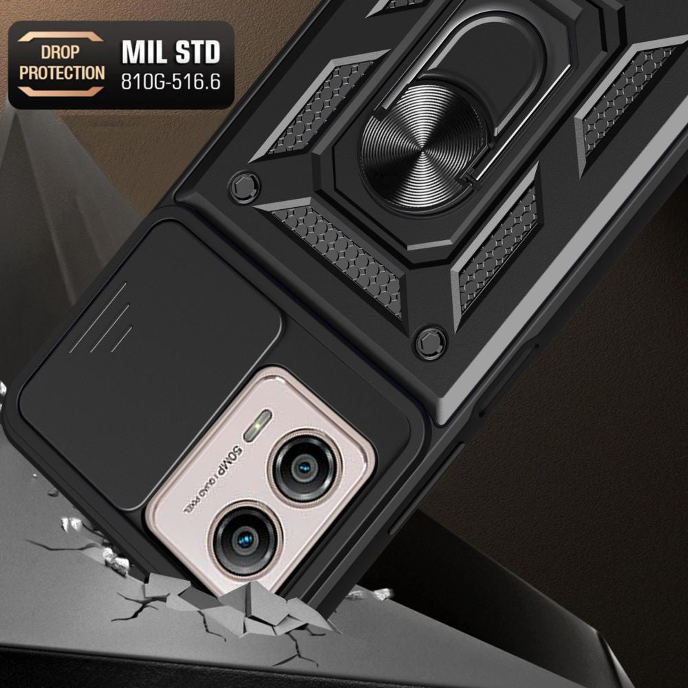 Case for Motorola Moto G13 / G23 / G53, Techsuit, CamShield, Black