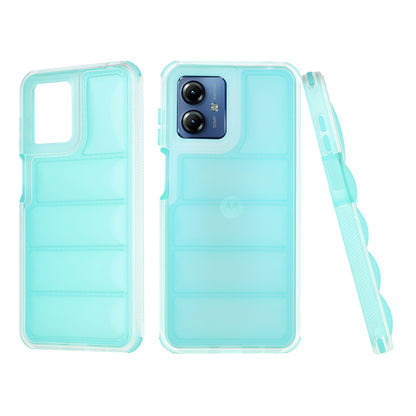 Case for Motorola Moto G14, Techsuit, Wave Shield, Turquoise