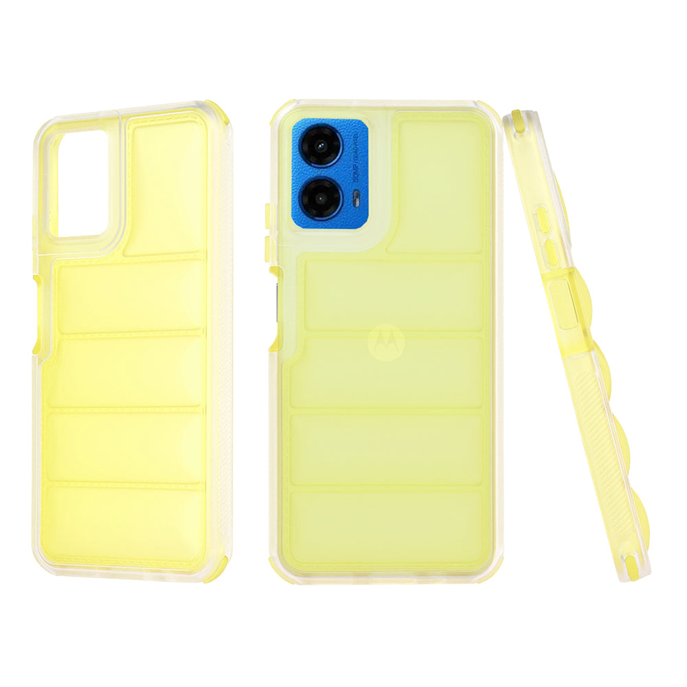 Case for Motorola Moto G45 / G34, Techsuit, Wave Shield, Yellow