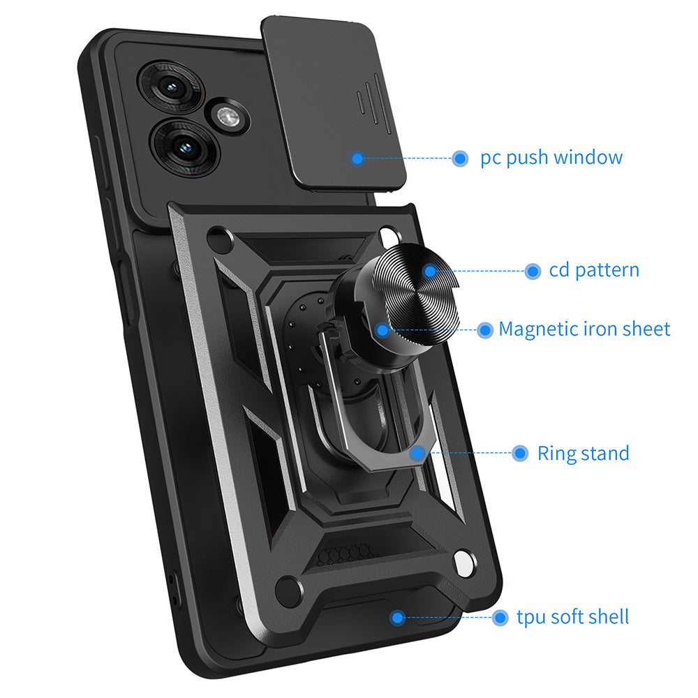 Case for Motorola Moto G55, Techsuit, CamShield, Blue