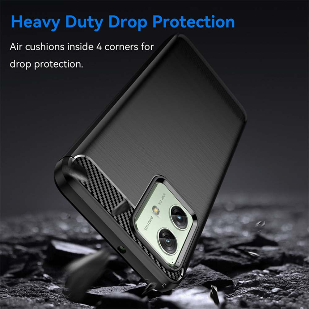 Case for Motorola Moto G64 / G54 Power Edition / G54, Techsuit, Carbon, Black
