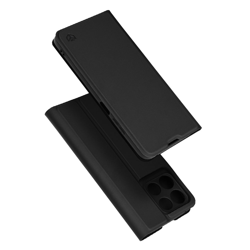 Case for Motorola Moto G67 Power / G57 Power, Techsuit, Magskin Book, Black