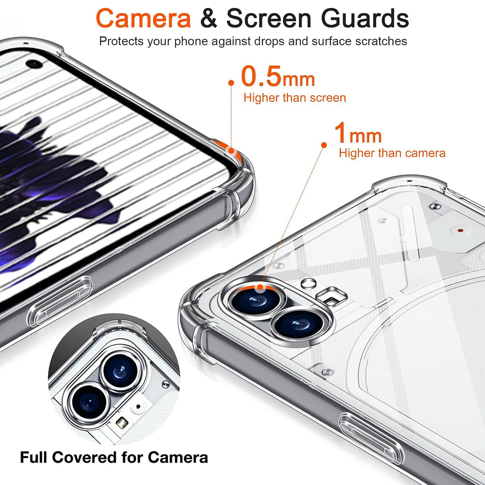 Case for Nothing Phone (1), Techsuit, Shockproof Clear, Transparent