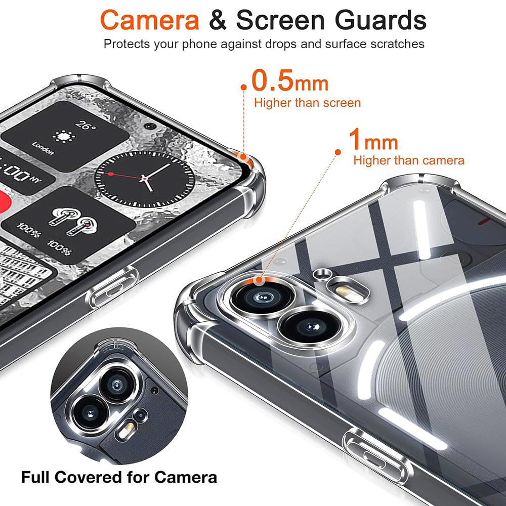 Case for Nothing Phone (2), Techsuit, Shockproof Clear, Transparent