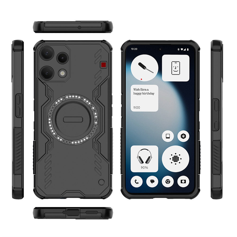 MagSafe Case for Nothing Phone (3a) Lite, Techsuit, ArmorMag, Black