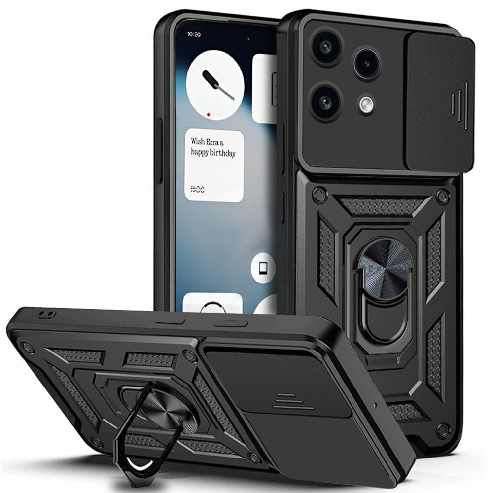 Case for Nothing Phone (3a) Lite, Techsuit, CamShield, Black