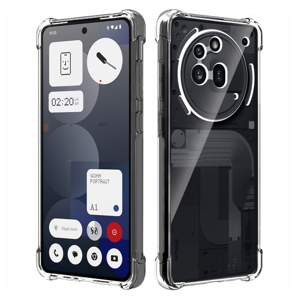 Case for Nothing Phone (3a) Pro, Techsuit, Shockproof Clear, Transparent