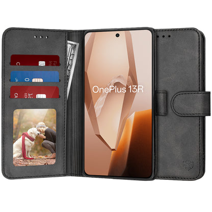 Case for OnePlus 13R, Techsuit, Diary Book, Black