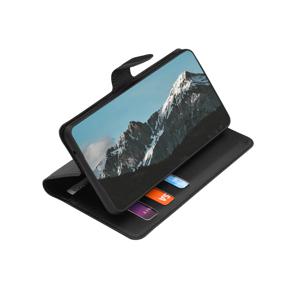 Case for OnePlus Nord 6, Techsuit, Leather Folio, Black