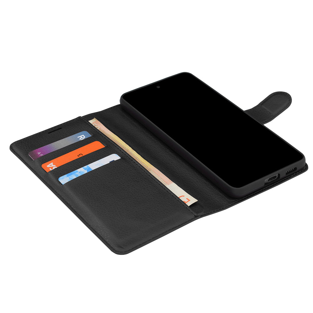 Case for OnePlus Nord 6, Techsuit, Leather Folio, Black