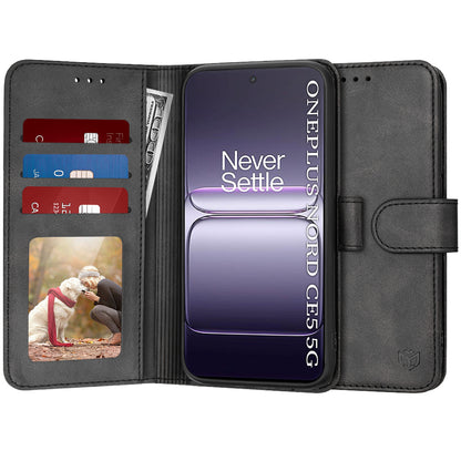 Case for OnePlus Nord CE5, Techsuit, Diary Book, Black
