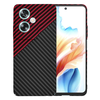 Case for OnePlus Nord N30 SE / Oppo A79, Techsuit, Carbonite FiberShell, Black Red