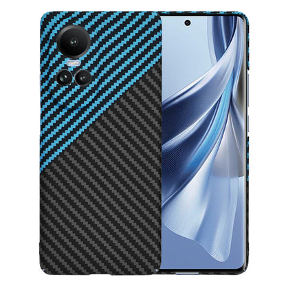Case for Oppo Reno10 / Reno10 Pro, Techsuit, Carbonite FiberShell, Black Blue