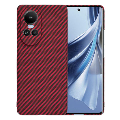 Case for Oppo Reno10 / Reno10 Pro, Techsuit, Carbonite FiberShell, Red