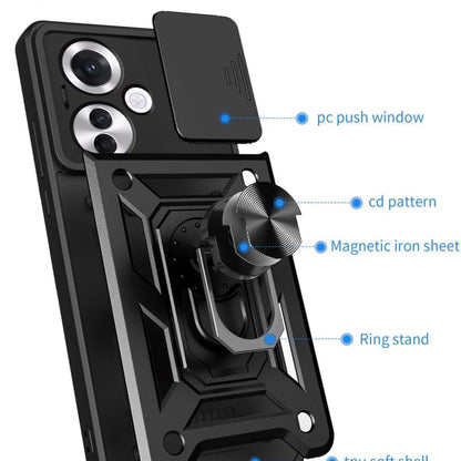 Case for Oppo Reno11 F, Techsuit, CamShield, Black