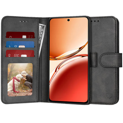 Case for Oppo Reno12 FS 5G / Reno12 FS 4G / Reno12 F 4G / Reno12 F, Techsuit, Diary Book, Black
