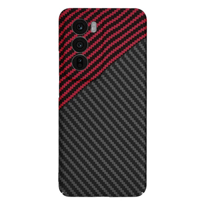 Case for Oppo Reno12, Techsuit, Carbonite FiberShell, Black Red