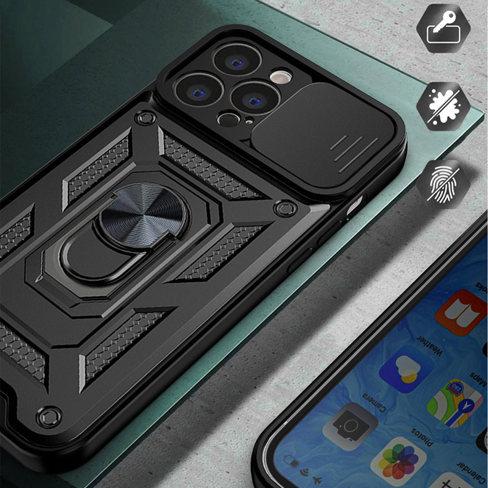 Case for Oppo Reno6 5G, Techsuit, CamShield, Black