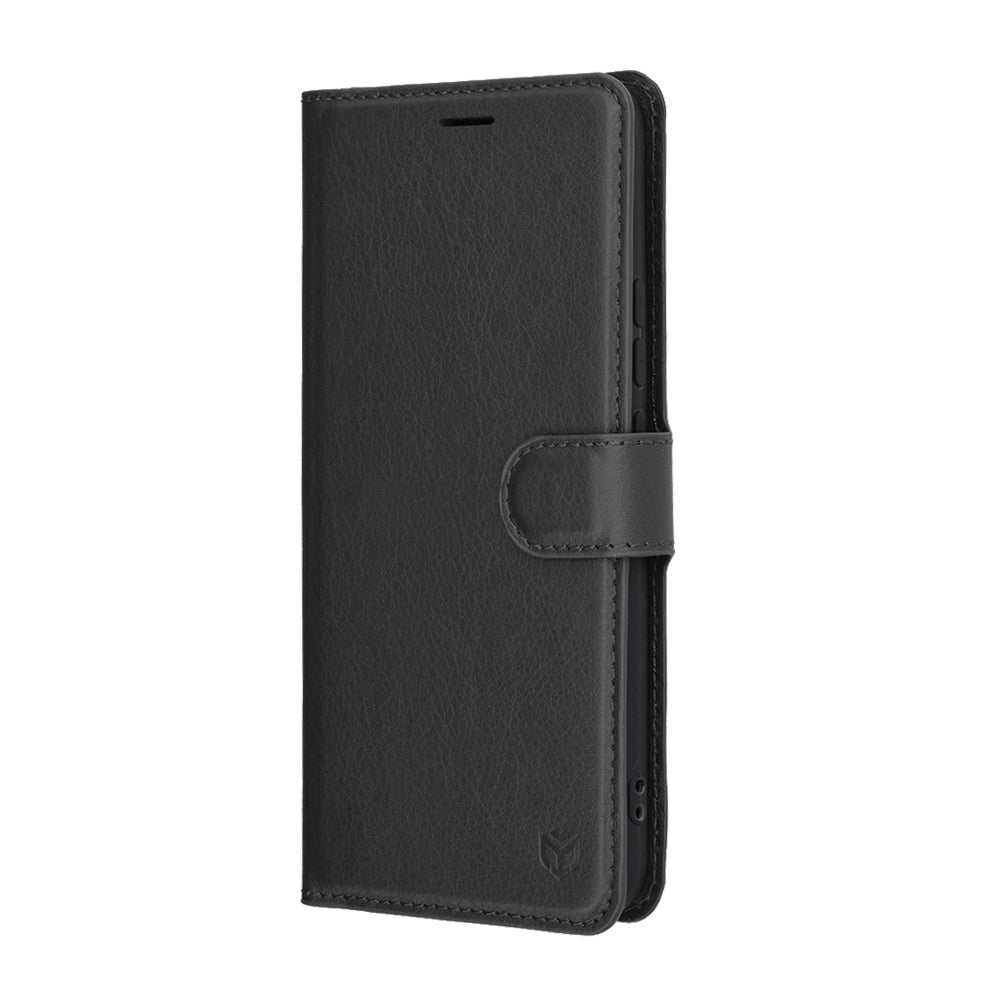 Case for Realme 14 Pro, Techsuit, Leather Folio, Black