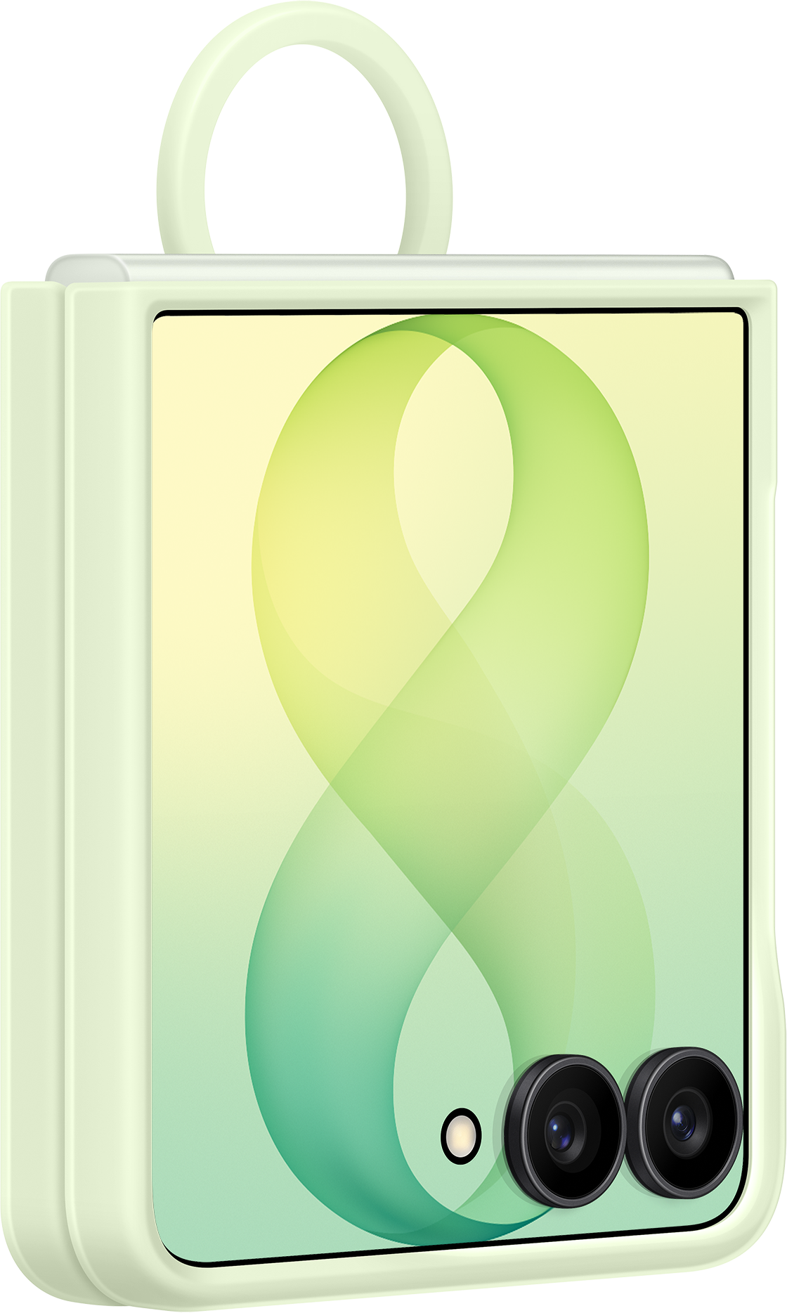 Case for Samsung Galaxy Z Flip8 F776, Silicone Ring Magnet, Green EF-EF776CGEGWW
