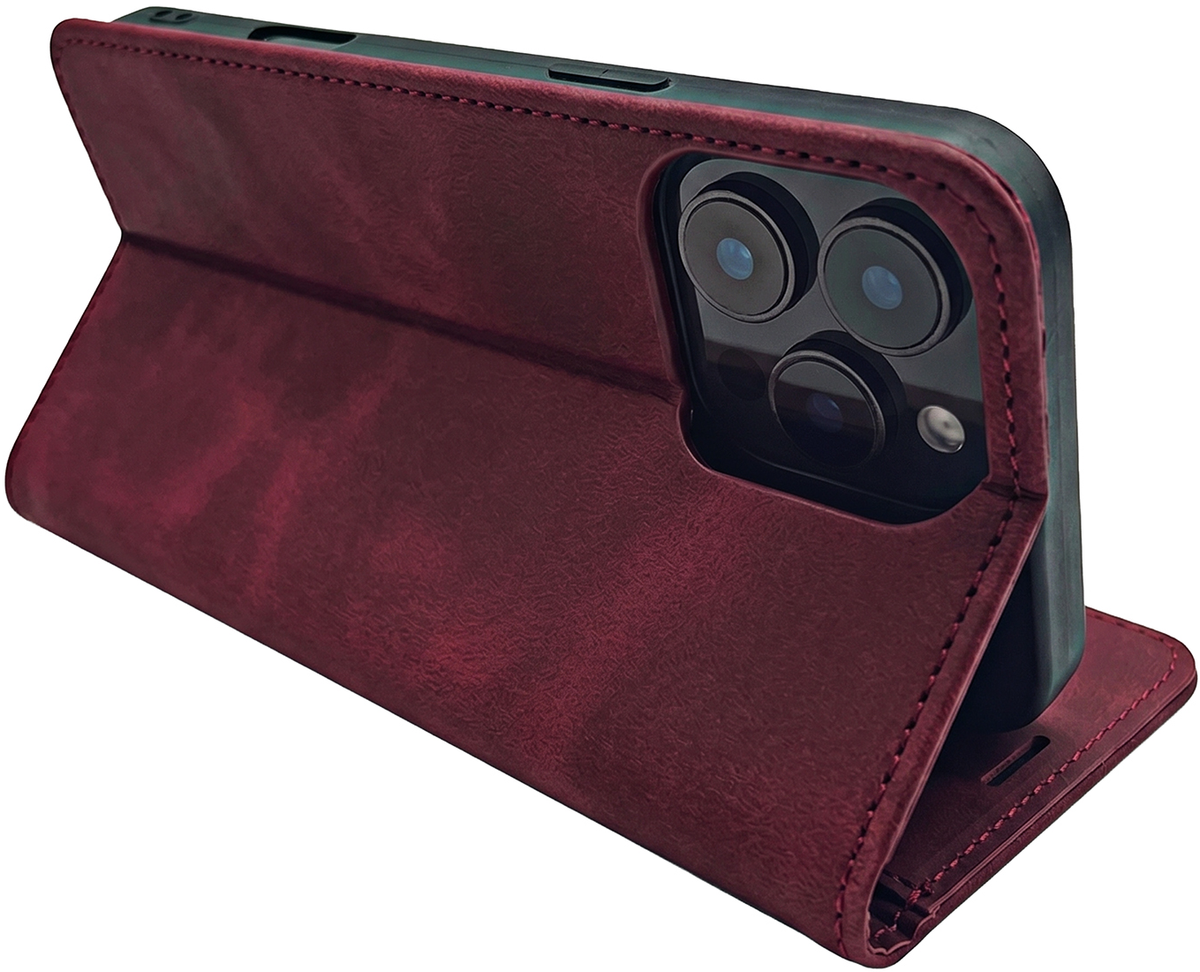 Case for Samsung Galaxy A18 5G A186 / A17 4G A175 / A17 5G A176 / A26 A266, OEM, Smart Suede, Burgundy