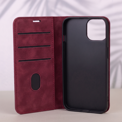 Case for Samsung Galaxy A18 5G A186 / A17 4G A175 / A17 5G A176 / A26 A266, OEM, Smart Suede, Burgundy