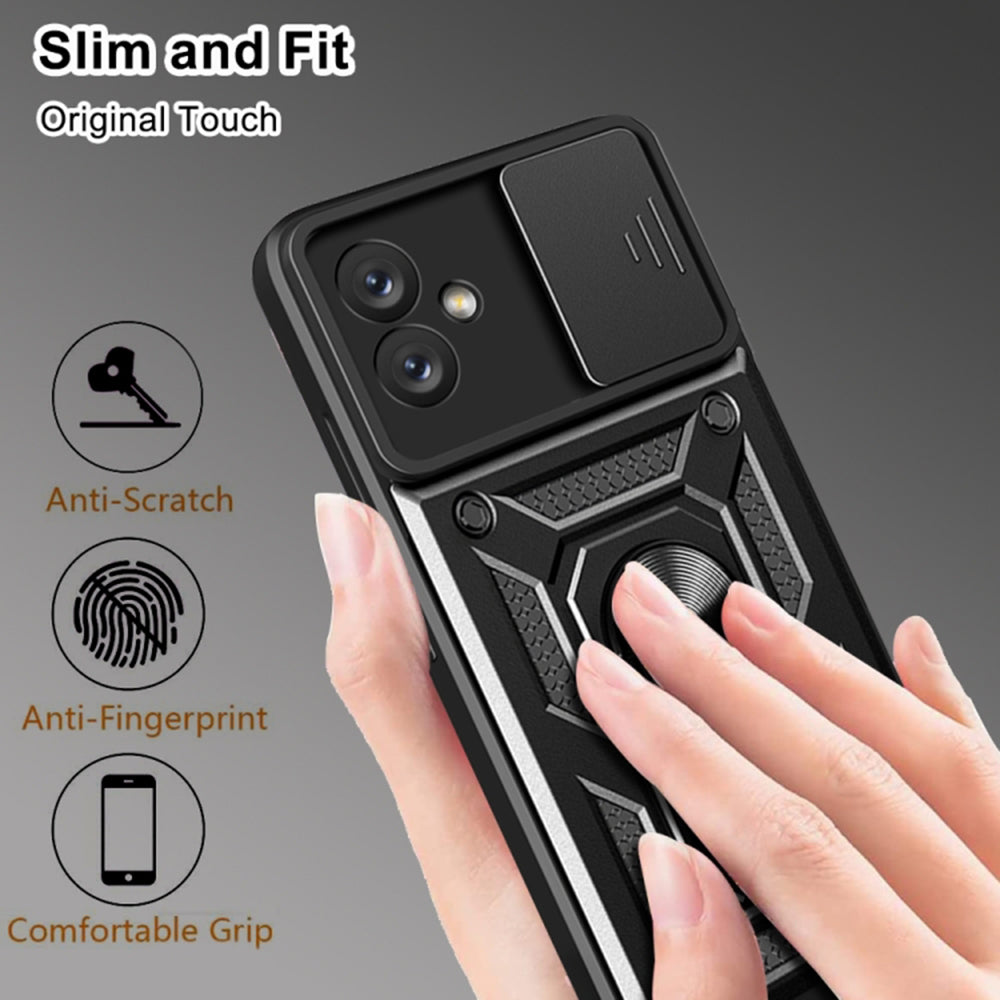 Case for Samsung Galaxy A04e A042 / M04 M045, Techsuit, CamShield, Black